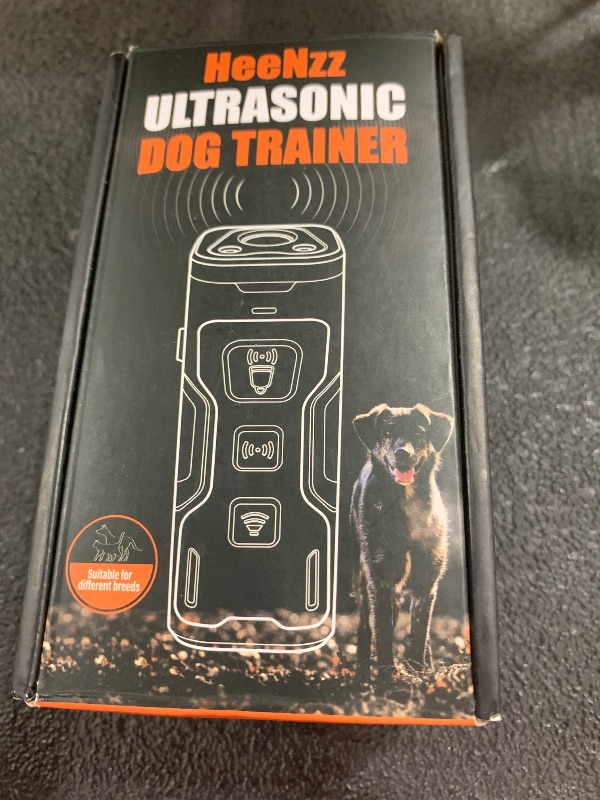 Photo 1 of Dog Bark Deterrent Devices for Own or Neighbor's Dog Ultrasonic Dog Training Device Safe & Effective Portable Anti Barking Device for Dogs Indoor Outdoor Use Orange