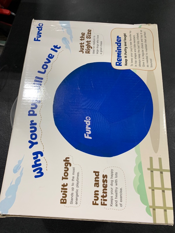 Photo 1 of Furdo 25" Herding Ball for Dogs, for Australian Shepherd, for Cattle, for Border Collie, for Blue Heelers & Other Medium to Large Dogs, Herding Dog Ball, Herding Dog Toys, Horse Ball - Blue