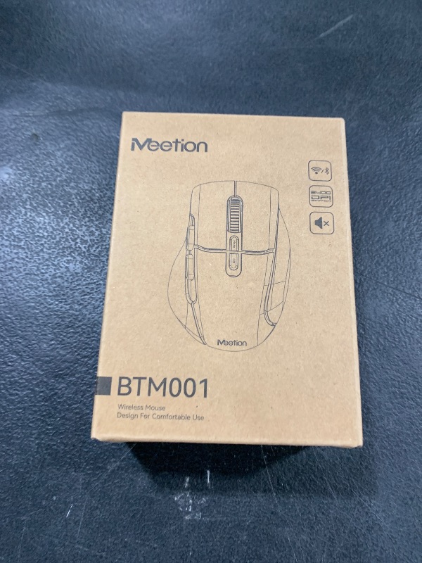 Photo 1 of MEETION Wireless Mouse for Laptop, USB and Bluetooth Connectivity, 4 Adjustable DPI, Rechargeable, Ergonomic Mouse for Laptops, Desktops, iPad, Compatible with Windows, MacOS, Android, iOS,Purple