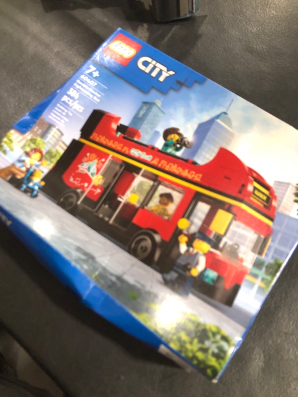 Photo 1 of LEGO City Red Double-Decker Sightseeing Bus Toy Vehicle Set, Birthday Gift for 7 Year Olds, London Bus, for Kids, Double-Decker Bus Toy, 5 Characters Including a Baby and Stroller, 60407