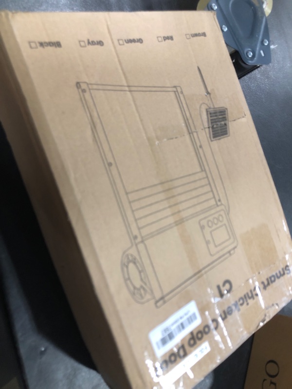 Photo 1 of Automatic Chicken Coop Door Solar Powered, WiFi Automatic Chicken Door APP Control, Solar Chicken Coop Door Timer & Light Sensor, Auto Chicken Coop Door Opener LCD Display Aluminum Anti-Pinch Design