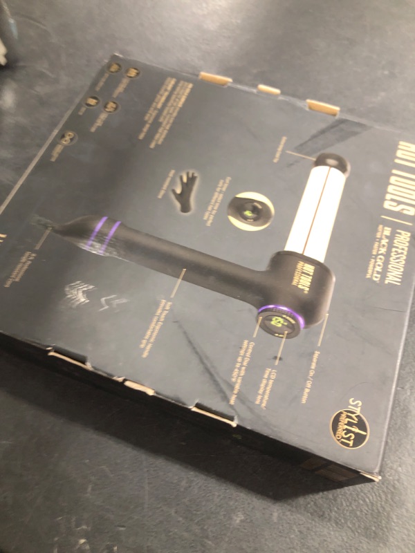 Photo 1 of Hot Tools Pro Artist 24K Gold Curlbar Curling Wand | Long Lasting, Defined Curls (1-1/4 in)