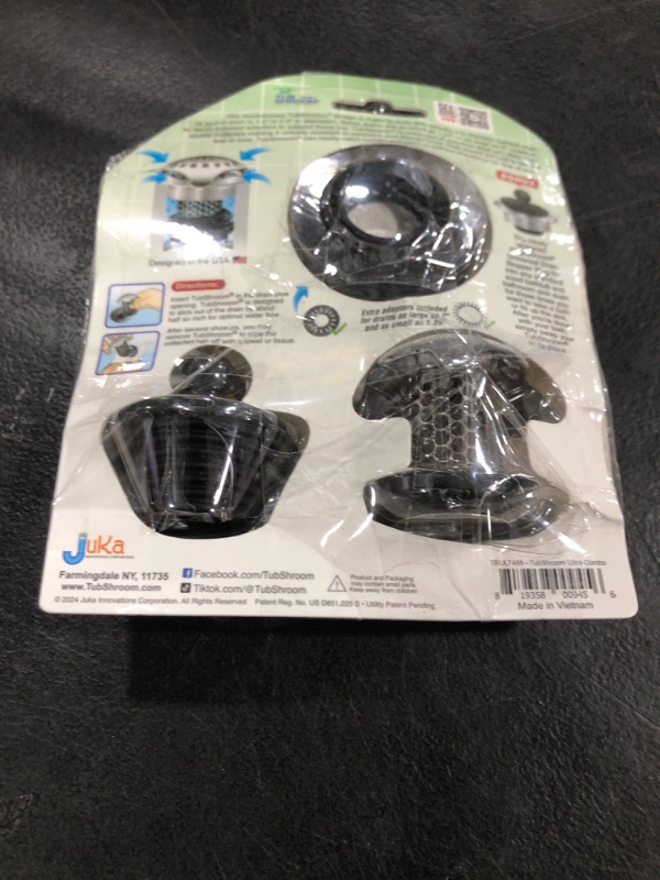 Photo 1 of TubShroom Ultra Revolutionary Bath Tub Drain Protector Hair Catcher/Strainer/Snare, Stainless Steel, Stainless Combo