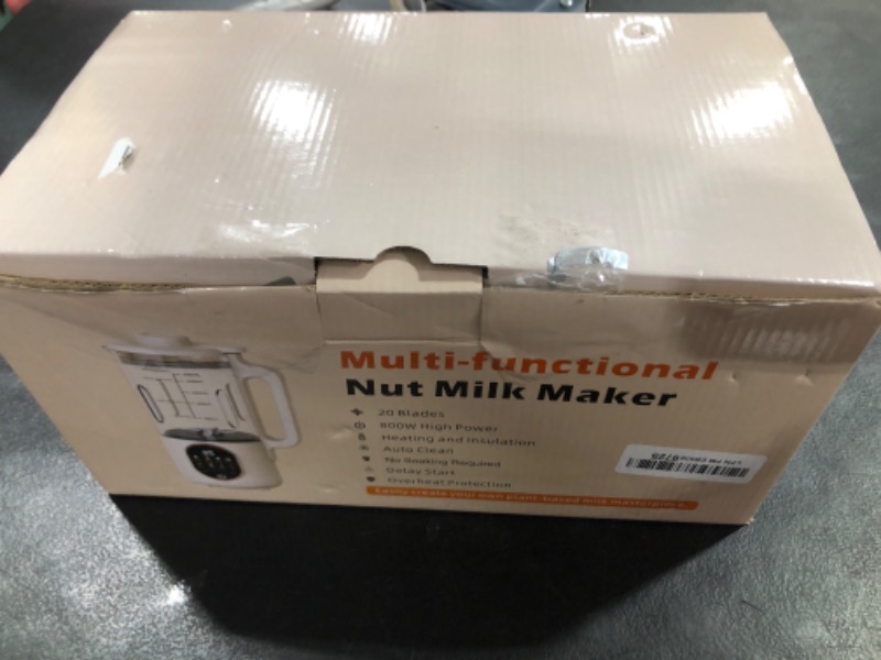 Photo 1 of 50oz Nut Milk Maker Machine, 10 in 1 Automatic Plant Based Milk Maker for Homemade Oat, Coconut, Chowder, Juice, Soy Milk with 20 Blades,Delay Start, Boil Water, Keep Warm & Auto Clean