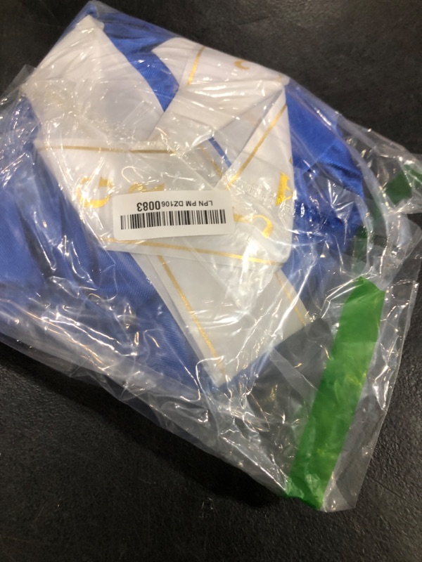 Photo 1 of Medium Blue Shiny Preschool and Kindergarten Graduation Cap and Gown, Tassel and 2019 Charm