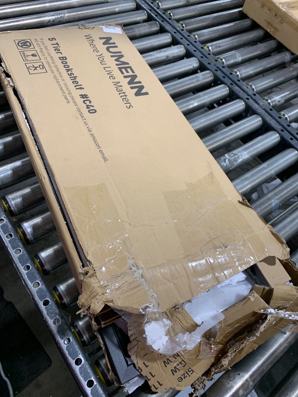 Photo 1 of NUMENN Bookshelf, 5 Tier Bookshelves, Home Office Bookcase Shelf Storage Organizer, Free Standing Storage Shelving Unit for Bedroom, Living Room and Home Office, Vintage