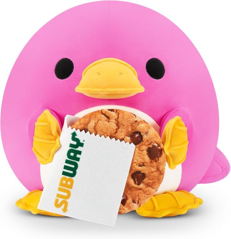 Photo 1 of Snackles Series 2 Platypus & Subway 16 Inch Plush by ZURU, Ultra Soft Plush, Collectible Plush with Real Licensed Brands, Stuffed Animal, Giftable
