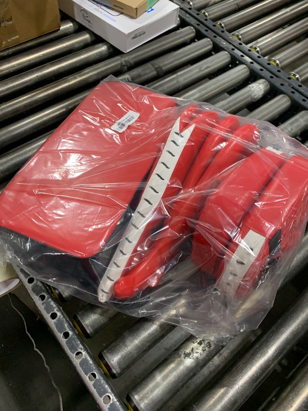 Photo 1 of Poen 7 in 1 Taekwondo Kick Pad Boxing Training Equipment Punching Mitts Martial Arts Wrist Band Adjustable Soft Pads Set for Karate Muay Thai MMA Training(Red)
