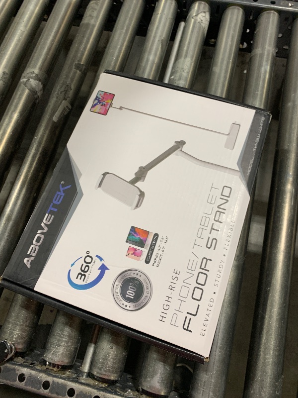 Photo 1 of AboveTEK Tablet Floor Stand,Stylish Adjustable Height iPad Floor Stand with Stable Base,Aluminum 360° Rotation Holder for Sofa Bed,Fits 4.7-13.5"iPad Pro 12.9/Air/Mini,Galaxy Tab,iPhone, Kindle(White)