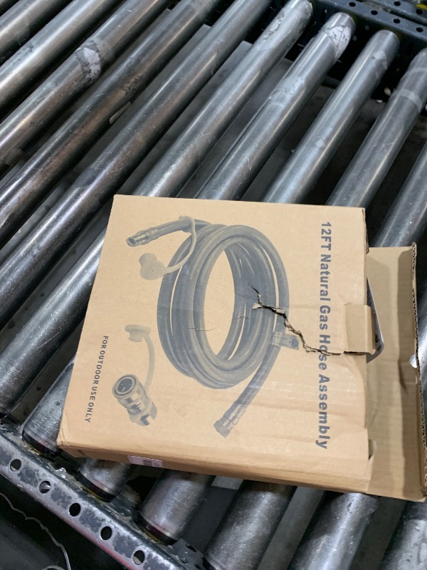 Photo 1 of GASPRO 12 Feet 3/8" ID Natural Gas Hose, Low Pressure LPG Hose with Quick Connect, for Weber, Char-broil, Pizza Oven, Patio Heater and More