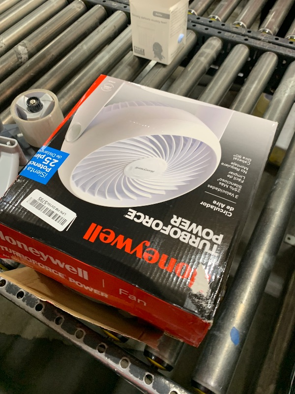 Photo 1 of Honeywell HT-904 TurboForce Tabletop Air Circulator Fan, Small, White – Quiet Personal Fan for Home or Office, 3 Speeds and 90 Degree Pivoting Head