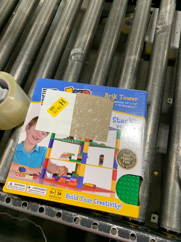 Photo 1 of Strictly Briks Compatible with Lego Large Classic Stackable Baseplates, Building Bricks for Towers, Shelves, and More, Green, 4 Base Plates & 30 Stackers, 10x10 Inches Baseplate