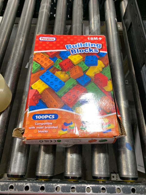 Photo 1 of PREXTEX 100-Piece Building Blocks Set for Toddlers - Jumbo Toy Blocks in 5 Colors for Kids 18 Months and Up, Encourages Creativity, Motor Skills, and Early Learning