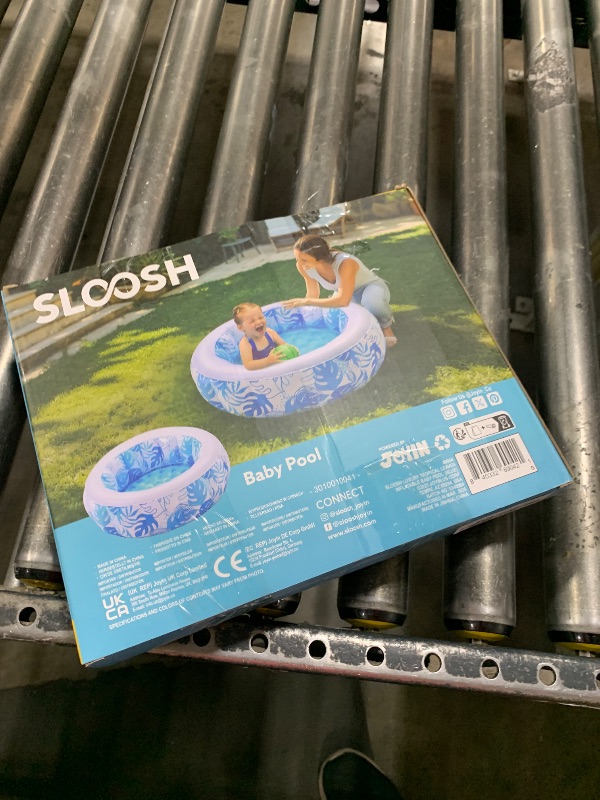 Photo 1 of SLOOSH Inflatable Kiddie Pool for Kids, 36"x8.5" Swimming Pool with Soft Pad Floor for Kid & Toddler, Round Blow Up Baby Ball Play Pit Pools for Swim Party, Portable Indoor & Outdoor Water Toys (Blue)