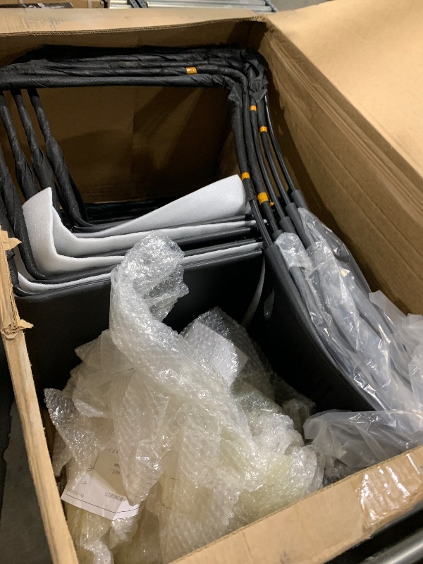 Photo 1 of Flash Furniture HERCULES Series Set of 5 Commercial Stack Chair - 660 lb. Capacity - Durable Black Perforated Plastic Back 