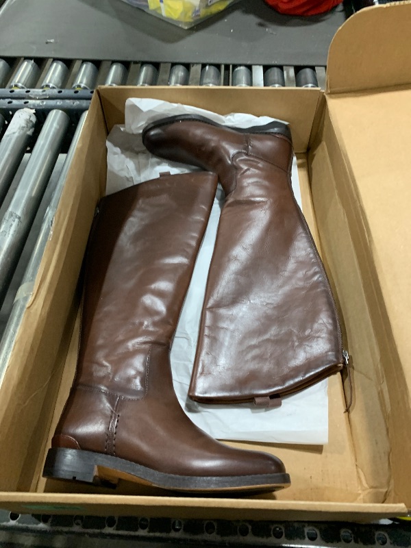Photo 1 of Franco Sarto Womens Meyer Knee High Flat Boots Dark Brown Leather Size 8 W