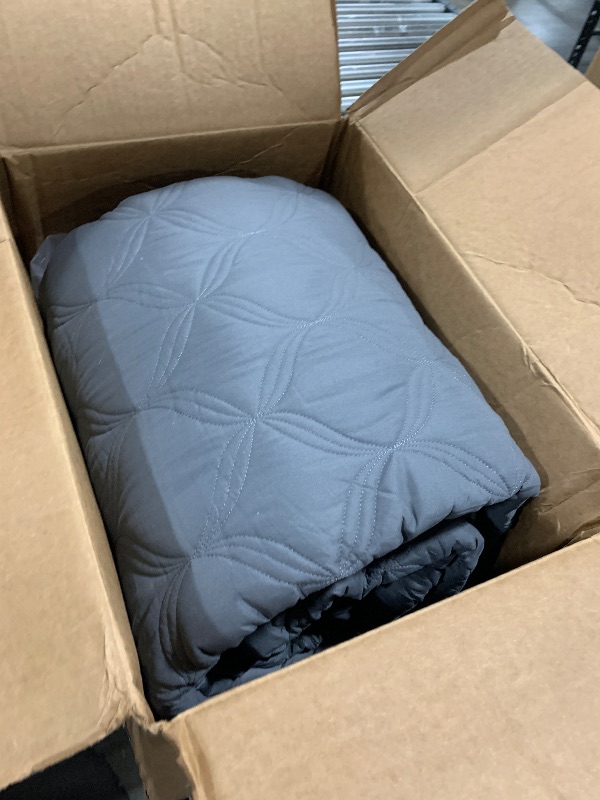 Photo 1 of Litanika California King Quilt Bedding Set, Grey Oversized Lightweight Comforter Bedspreads