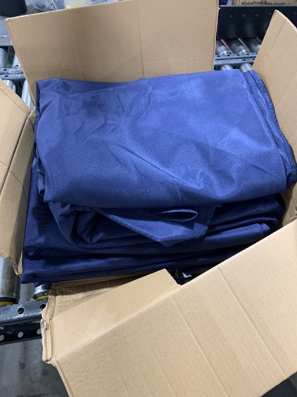 Photo 1 of Fitable 6 Pack Navy Round Tablecloths - 120 Inches in Diameter - Stain Resistant and Washable Table Clothes