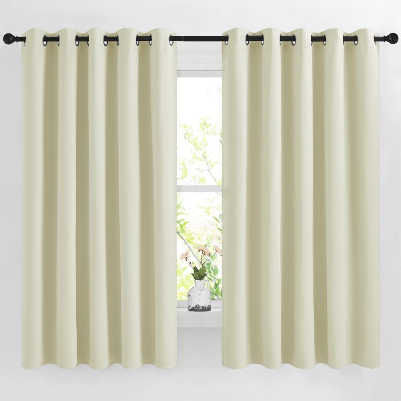 Photo 1 of NICETOWN Blackout Curtains 66 inches Long, Grommet Window Treatment Set of 2, W66 x L66