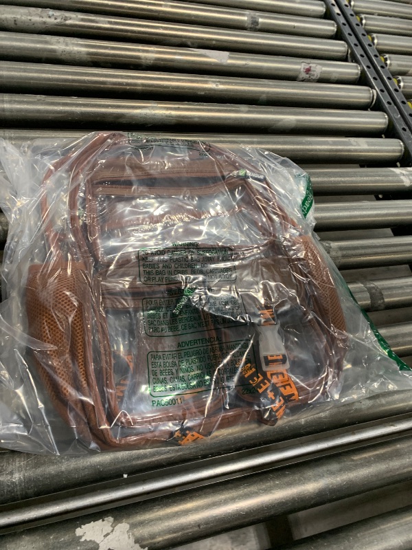 Photo 1 of Vangue Clear Backpack Stadium Approved Heavy Duty Clear (Brown)