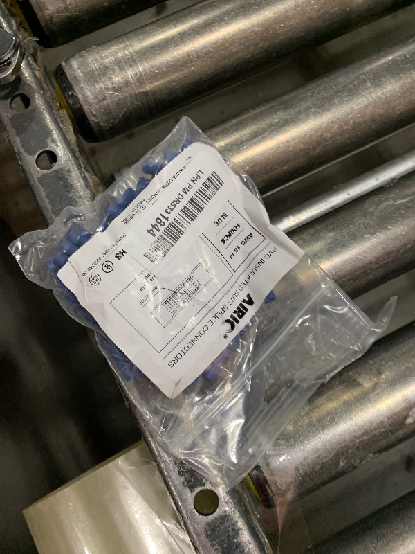 Photo 1 of AIRIC UL Listed Blue Butt Connectors Crimp Splice Terminals 100 pcs 16-14 AWG Electrical Connector, Fully Insulated PVC Wiring Crimps Terminal for 16,14 Gauge Wire