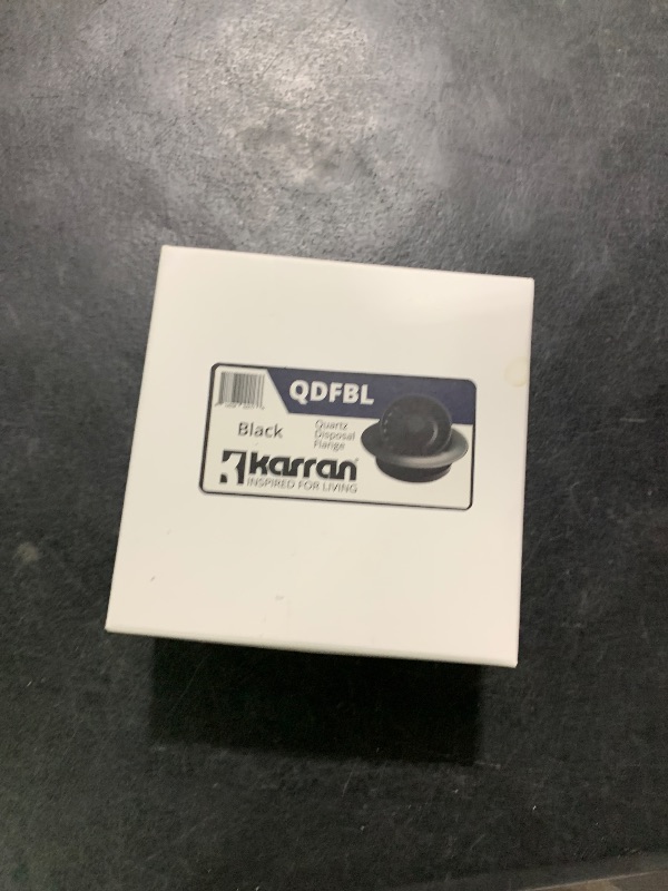 Photo 1 of Karran QDFBL Decorative Disposal Flange in Black, Fits 3.5 Inc Standard Sink Drain Hole