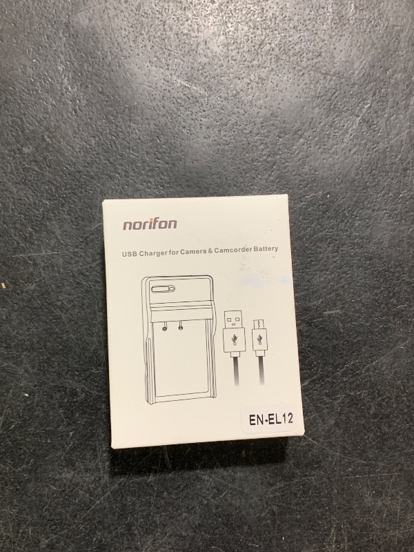 Photo 1 of Norifon EN-EL12 USB Charger for Nikon Coolpix AW130, AW100, AW120, AW110, S6200, S6300, S8100, S8200, S9100, S9300, S9500, S9900 Camera and More