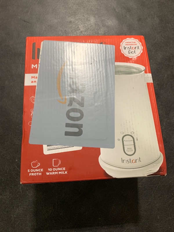 Photo 1 of Instant Pot Instant Milk Frother, 4-in-1 Electric Milk Steamer, 10oz/295ml Automatic Hot and Cold Foam Maker and Milk Warmer for Latte, Cappuccinos, Macchiato, From the Makers of Instant 500W, White