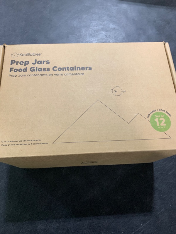 Photo 1 of KeaBabies 12pk 4oz Glass Baby Food Containers with Lids - Leak-Proof, Microwavable Small Glass Jars, Baby Purees & Toddler Snack Storage Containers, BPA-Free, Dishwasher & Freezer Safe (Slate)
