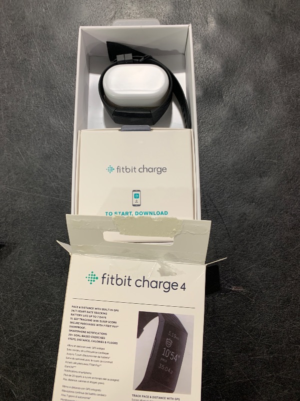 Photo 1 of Fitbit Charge 4 Black Advanced Fitness Tracker
