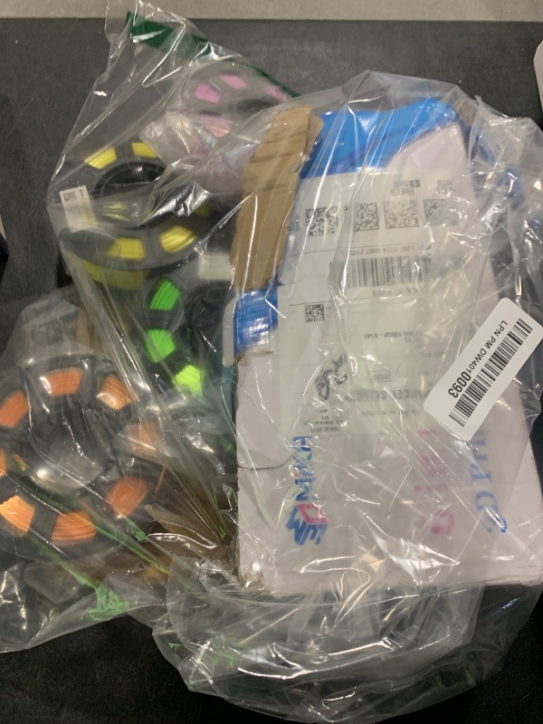 Photo 1 of 1.75mm Silk Shiny PLA Filament 6 in 1 Bright Colors Bundle Pack: Silk Yellow/Lime Green/Light Orange/Sky Blue/Pink/Cyan, Each Spool 250g, 6 Spools Packed, Total 1.5Kg 3D Printing Material MIKA3D