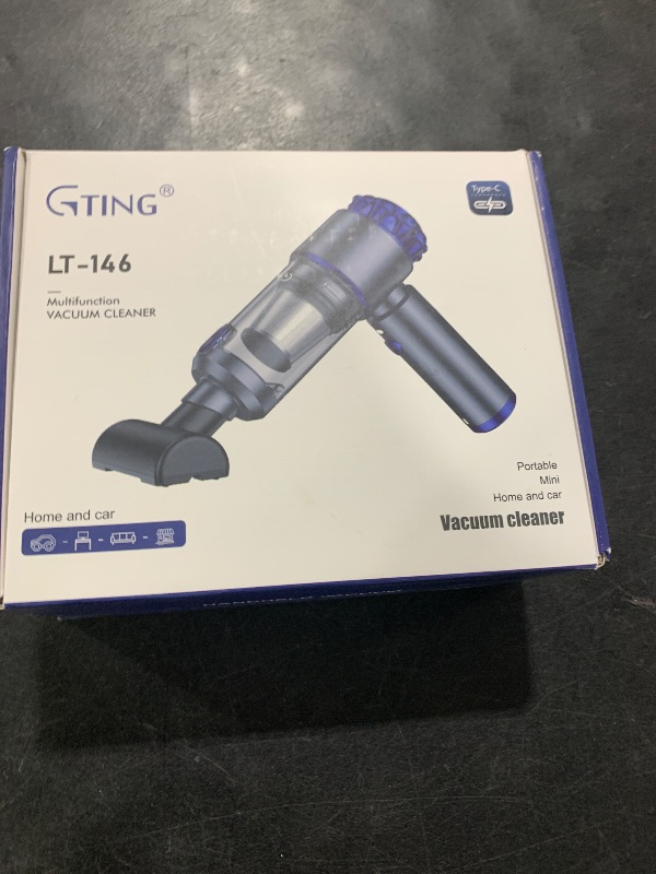 Photo 1 of G-TING Handheld Car Vacuum Cleaner Portable Cordless 16000PA, 4 in 1 Air Duster and Vacuum Cleaner with LED Light and Multi-Nozzles, Mini Hand Held Vacuum Rechargeable for Home, Car, Pet, Office