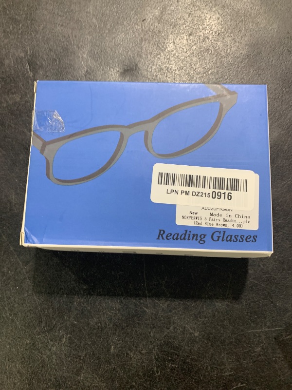 Photo 1 of NORPERWIS 5 Pairs Reading Glasses - Standard Fit Spring Hinge Readers Glasses for Men and Women (Black Purple Red Blue Brown, 4.00)