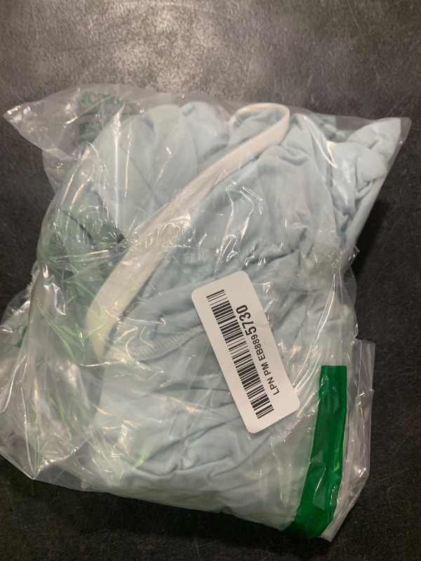 Photo 1 of ZIGJOY Shark-Fin Transition Swaddle - 0.5 Tog Rayon Made from Bamboo Sleep Sack Soft Transitional Swaddle Baby Wearable Blanket with 2-Way Zipper, Green&Blue, 3-6 Months