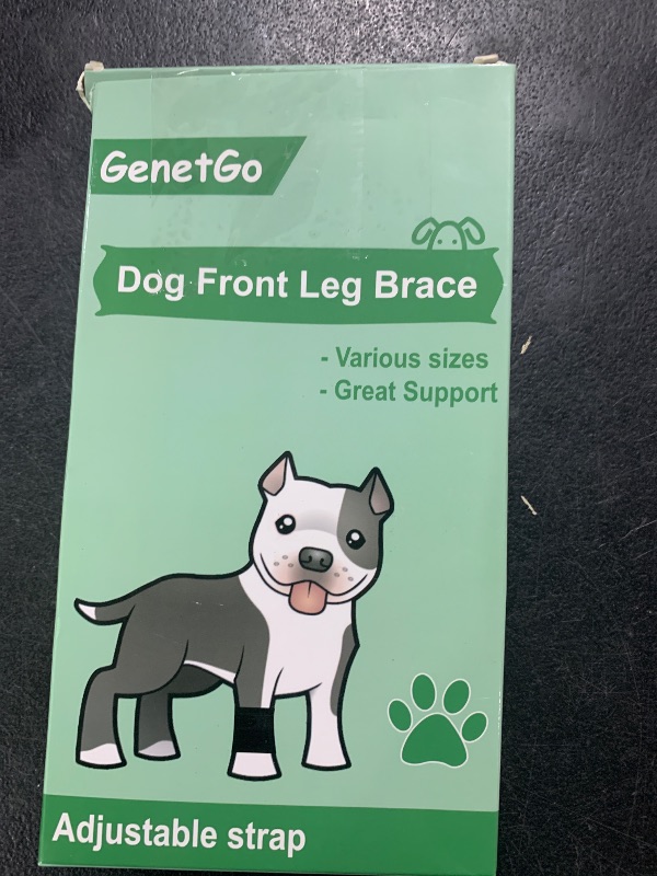 Photo 1 of GenetGo Dog Canine Front Leg Brace Paw Compression Sleeve Joint Wraps - Protects Wounds Stop Licking & Prevents Injuries, Sprains Helps with Loss of Stability from Arthritis - XSmall