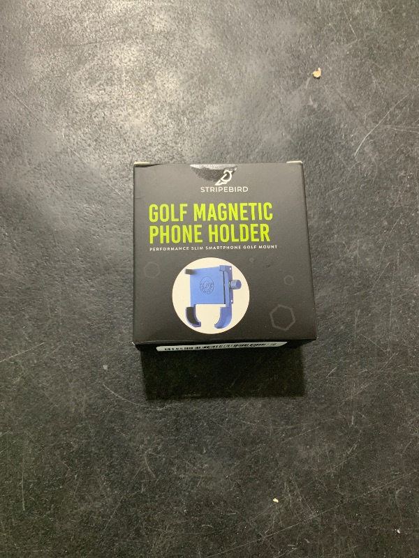 Photo 1 of Stripebird - Original Magnetic Golf Cart Phone Holder (Blue) - Cell Phone Holder Golf Cart with Neodymium N52 Magnets - Golf Caddy - Golf Cart Phone Mount for iPhone, Samsung & Others