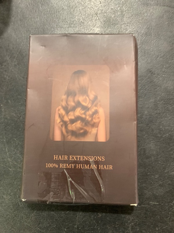 Photo 1 of Sisily Clip in Hair Extensions Real Human Hair, 14 inch 130g, Medium Light Brown, 100% Brazilian Remy Human Hair Clip in Extensions Soft Straight 7pcs Per Set with 16 Clips Double Weft