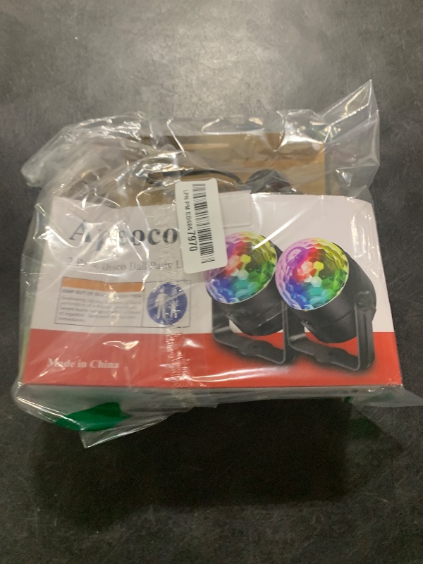 Photo 1 of Apeocose [2-Pack] Disco Ball Party Light Sound Activated Remote Control, 12 Modes DJ Strobe Stage Lights for Graduation Decorations 2025 Prom Birthday Halloween Decor Dance Bachelorette Party Supplies