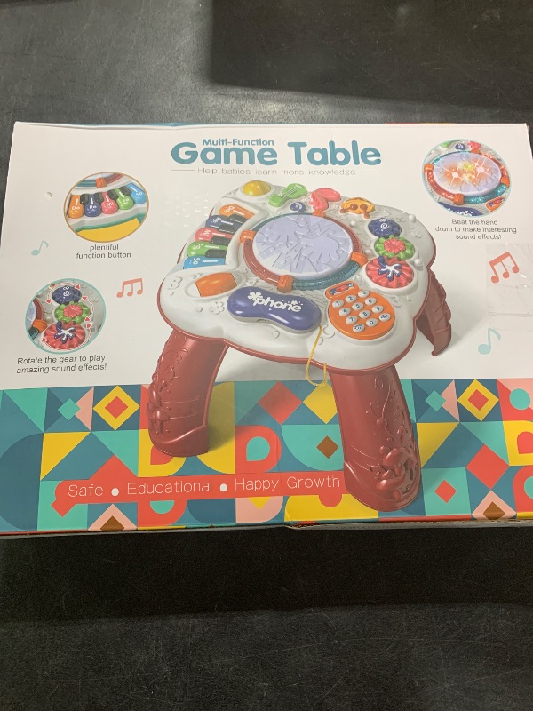 Photo 1 of BACCOW Baby & Toddler Toys, Baby Activity Center 6 to 12-18 Month Old, Learning Musical Table Toys for 1 2 3 Year Old Boys Girls Gifts