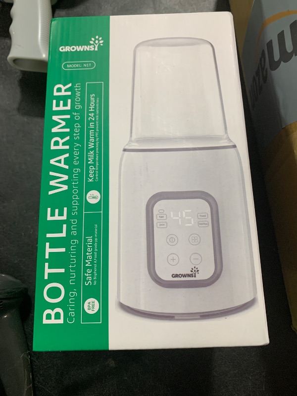 Photo 1 of GROWNSY Baby Bottle Warmer, 8-in-1 Fast Baby Milk Warmer with Timer for Breastmilk or Formula, Accurate Temperature Control, 24H Keep, Food Heater&Defrost BPA-Free Bottle Warmer for All Bottles- Green
