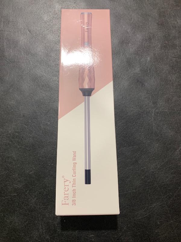 Photo 1 of FARERY Small Curling Iron 3/8 Inch, Small Barrel Curling Wand for Short & Long Hair, 9mm Curling Iron with Argan Oil & Keratin Infused, 12 Adjustable Temperature, 30s Fast Heat Up, Glove Included