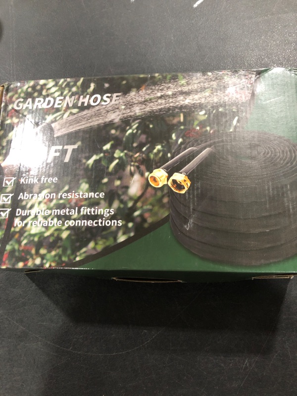 Photo 1 of CXEZSIK Garden Hose Non-Expanding 100ft, Flexible Garden Hose with 10 Function Hose Nozzle, Lightweight, Kink Free and Water Hose for Outdoor,Yard, Lawn, Car Wash, Marine,and Camper Use