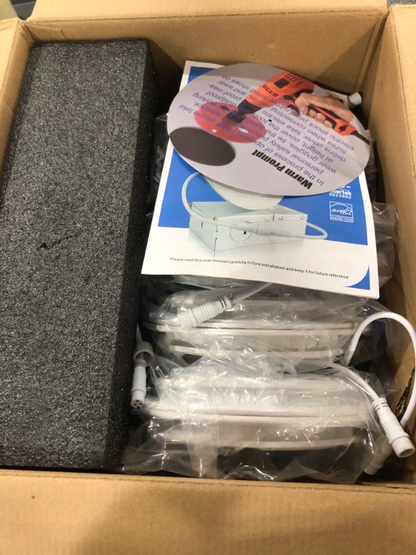 Photo 1 of LTBLIGHT 8 Pack 6 Inch 16W MAX.2000LM LED Recessed Lighting with Junction Box, Eqv 200W,2700K/3000K/3500K/4000K/5000K Selectable,Dimmable, Free of Can Housing,Flush Mount Downlight-ETL & Energy Star