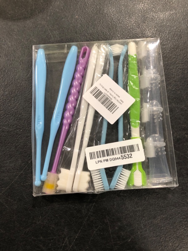 Photo 1 of URMYONLY Dog Toothbrush, 360 Degree Finger Toothbrush, Triple Head Toothbrushes,Cleaning Brushes for Dog Cat Oral Dental Health (12 Kit)