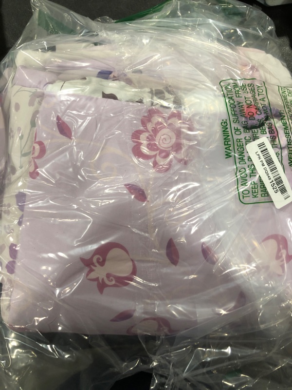 Photo 1 of Tudomro 3 Pieces Butterfly Nursery Crib Bedding Set for Girls, Standard Size Bedding Sets with Comforter Fitted Sheet Crib Skirt(Purple)