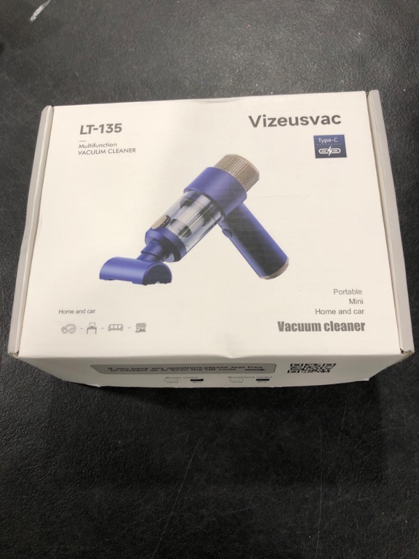 Photo 1 of Vizeusvac Car Vacuum Cleaner, 16000PA Mini Car Vacuum Cordless Powerful, 7 in 1 Handheld Vacuum Cordless with LED Light, Dual Filters, One-Touch Empty for Home, Office, Pet