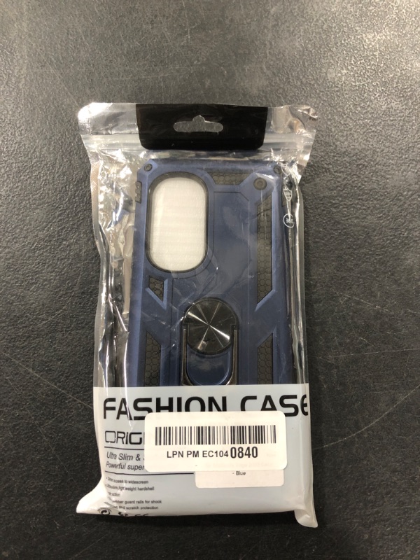 Photo 1 of for Motorola Edge 2022 Case with 2 Pcs Tempered Glass Screen Protector, [Military Grade] 16ft. Drop Tested Protective Cover with Magnetic Kickstand Car Mount for Motorola Moto Edge 2022, Blue
