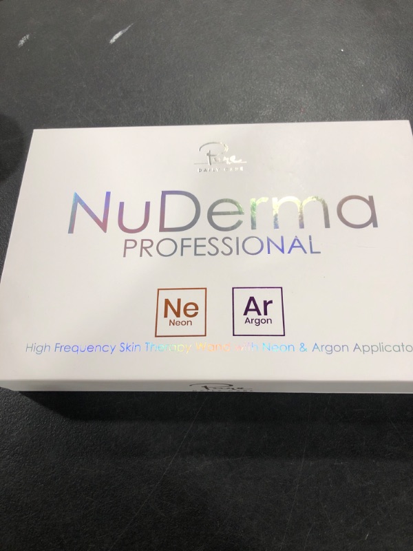 Photo 1 of NuDerma Professional Skin Therapy Wand - Portable Skin Therapy Machine with 6 Neon & Argon Wands – Boost Your Skin – Clear Firm & Tighten
