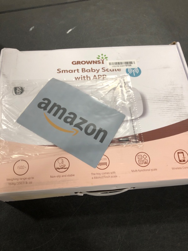 Photo 1 of GROWNSY Smart Baby/Pet Scale,Digital Baby Weight Scale with App for Tracking Growth of Infant, Toddler,Puppy,and Cat—Supports Up to 330 lbs, with Hold Function, 27-inch Height Measurement,5 Units