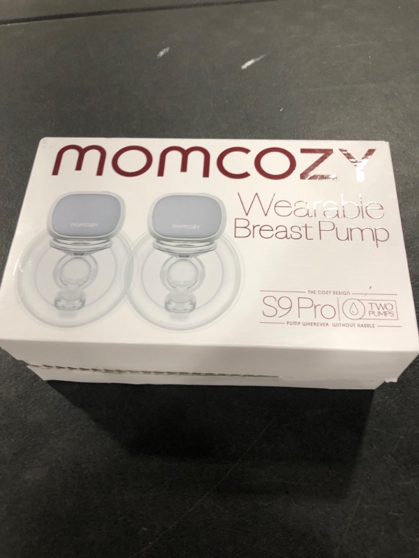 Photo 1 of Momcozy S9 Pro Upgraded Wearable Breast Pump, Hands-Free Design with Extended Battery Life & LED Display, Double Electric Portable Pump with 2 Modes & 9 Levels, 24mm, 2-Pack, Gray
